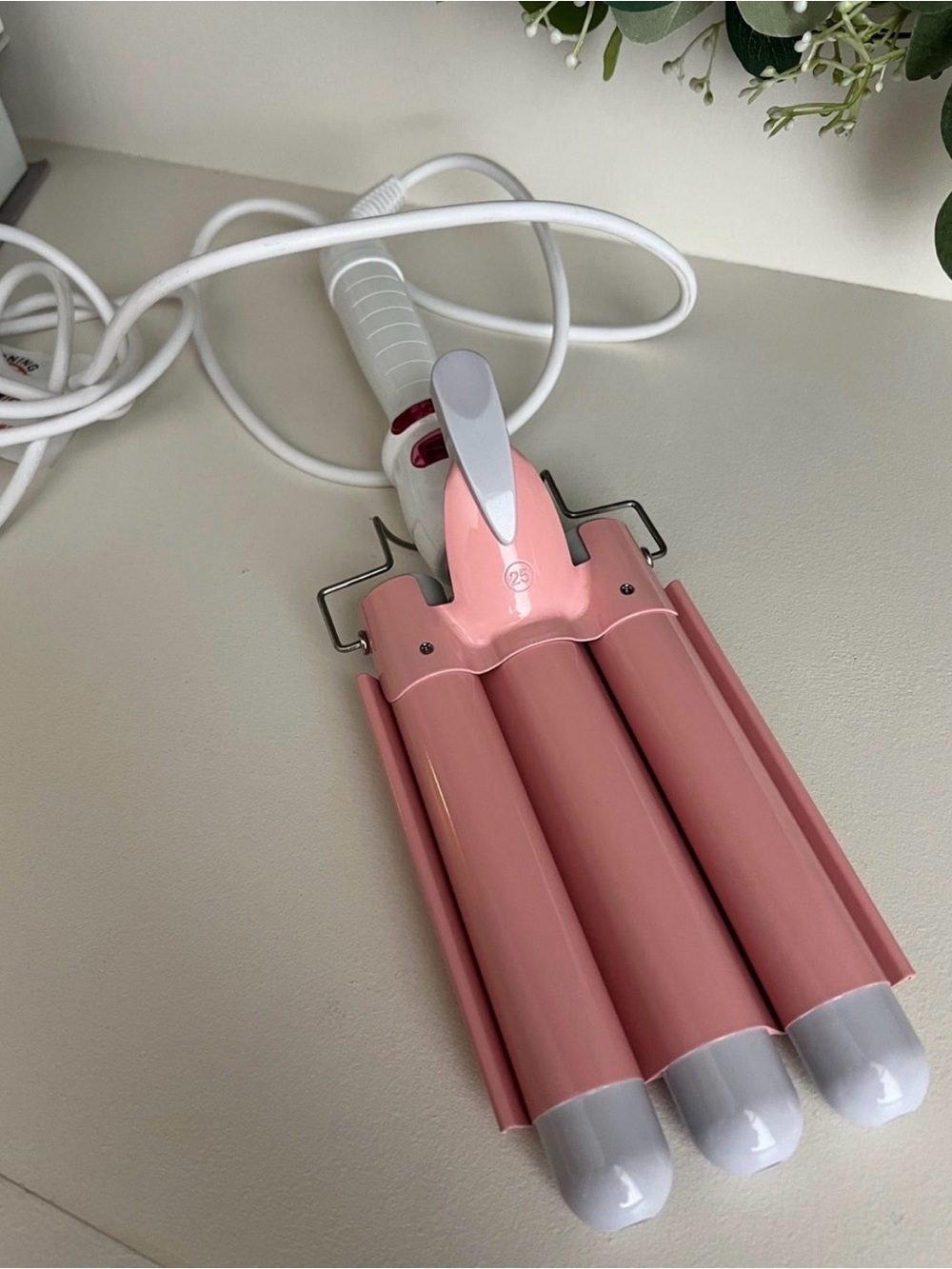 Pink Triple Barrel Hair Waver Curling Iron - Brand Unknown